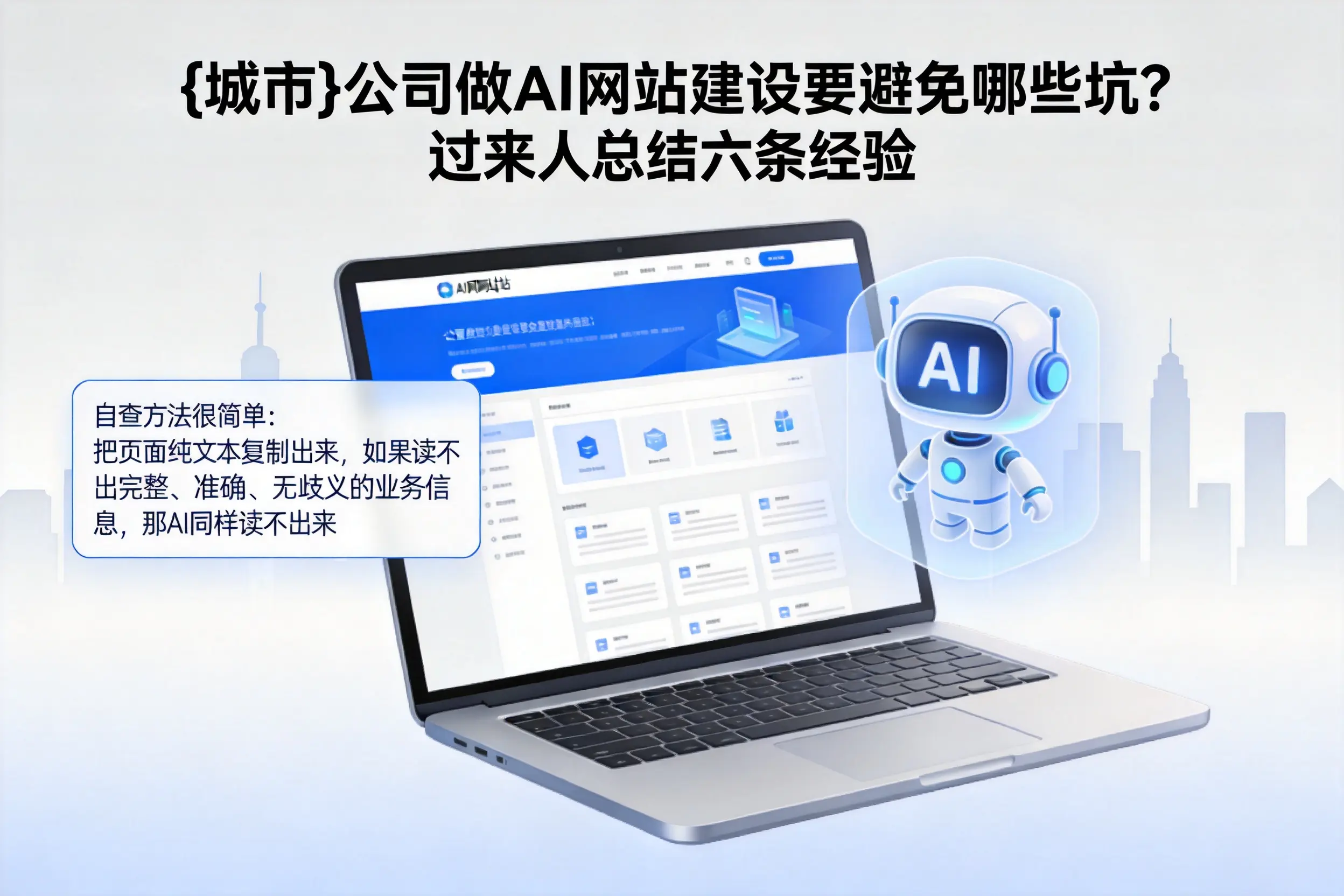 成都公司做AI网站建设要避免哪些坑？过来人总结六条经验