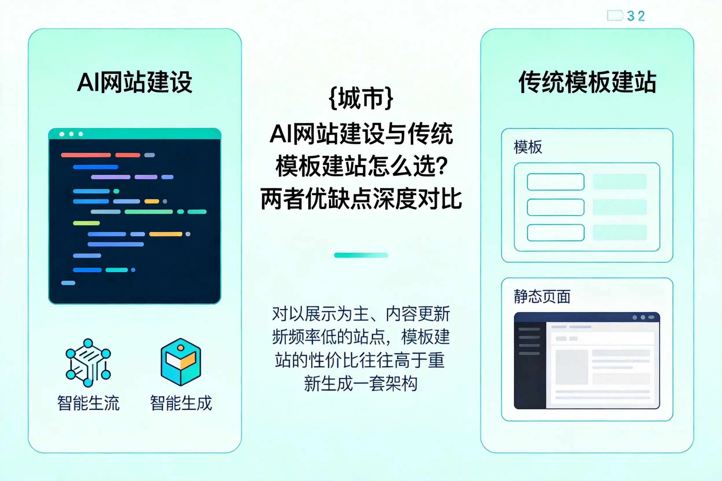 成都AI网站建设与传统模板建站怎么选？两者优缺点深度对比