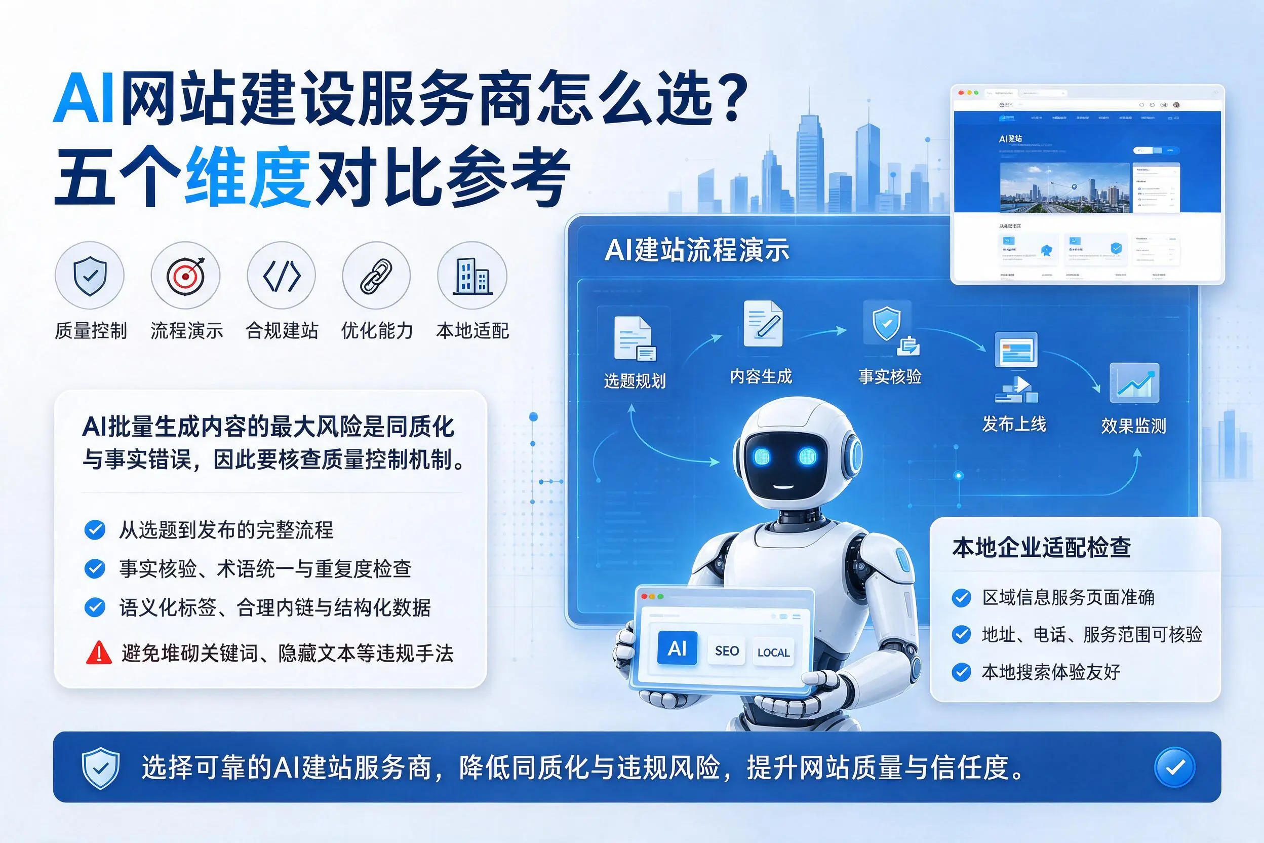 成都AI网站建设服务商怎么选?五个维度对比参考